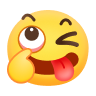Making a funny face